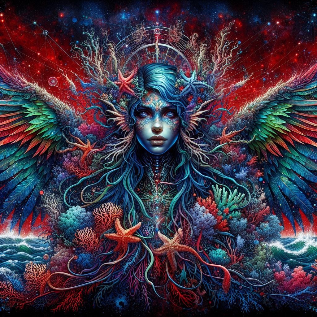 Female Selkie Multicolor Biopunk 2