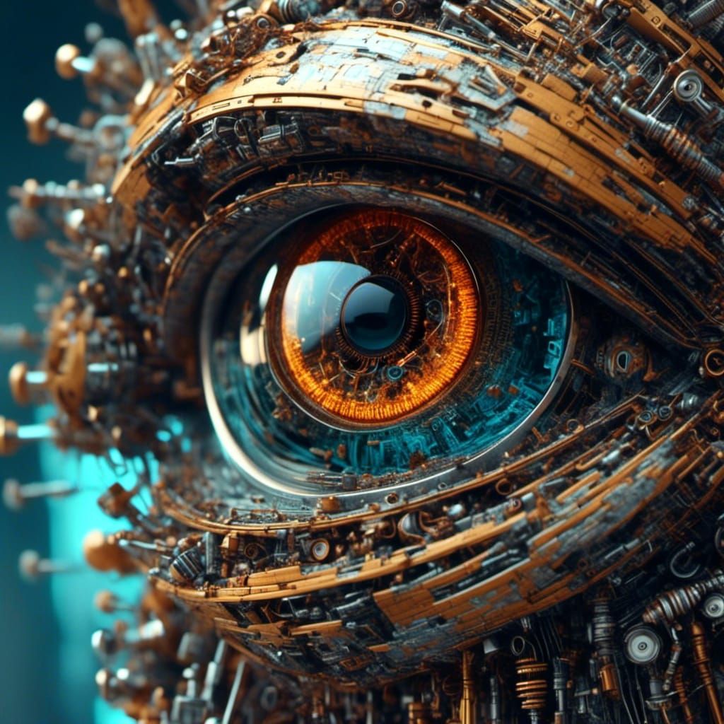<lora:ROBOTICA:1.0> Macro shot of robotic eye, intricate elaborate detailed fantasy photography hd insanely detailed 