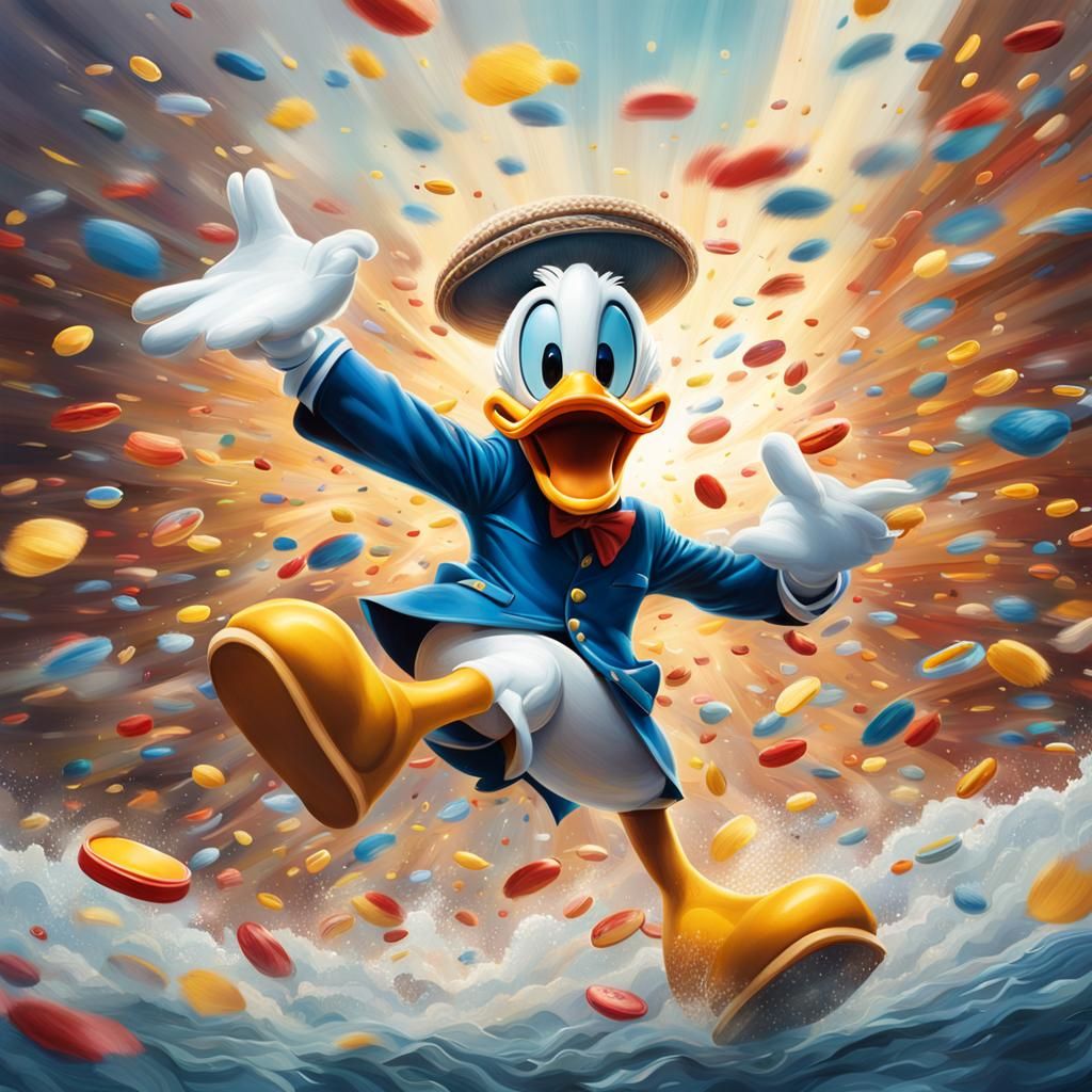 McDonalds with donald duck flying away