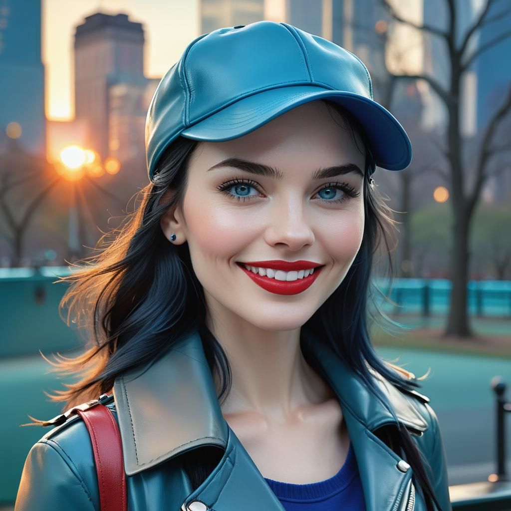 lady in blue