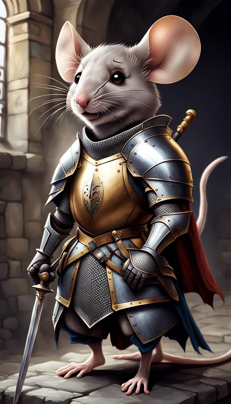 Sir Squeak of the Grasslands  by @Darcraven