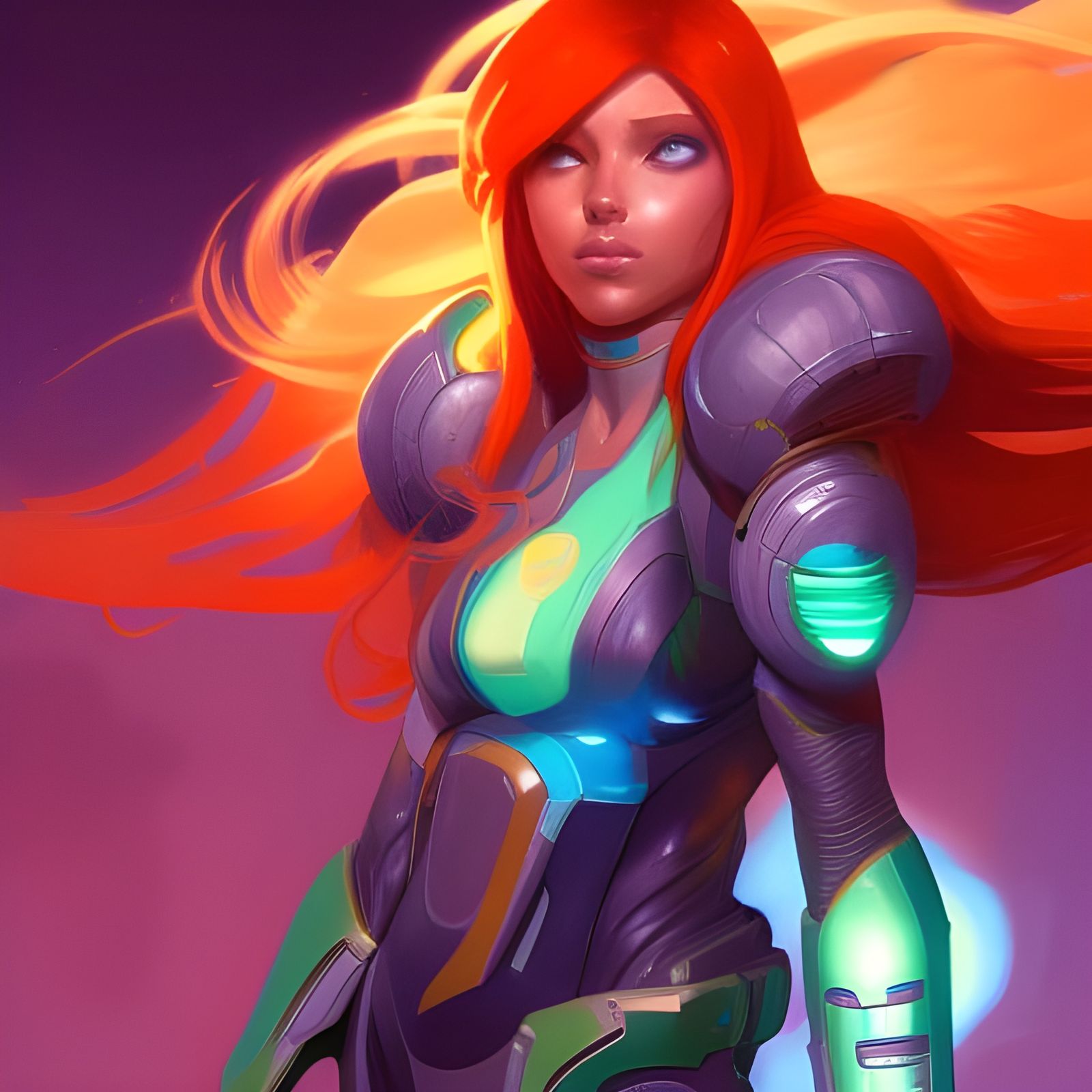 Starfire in Samus Suit