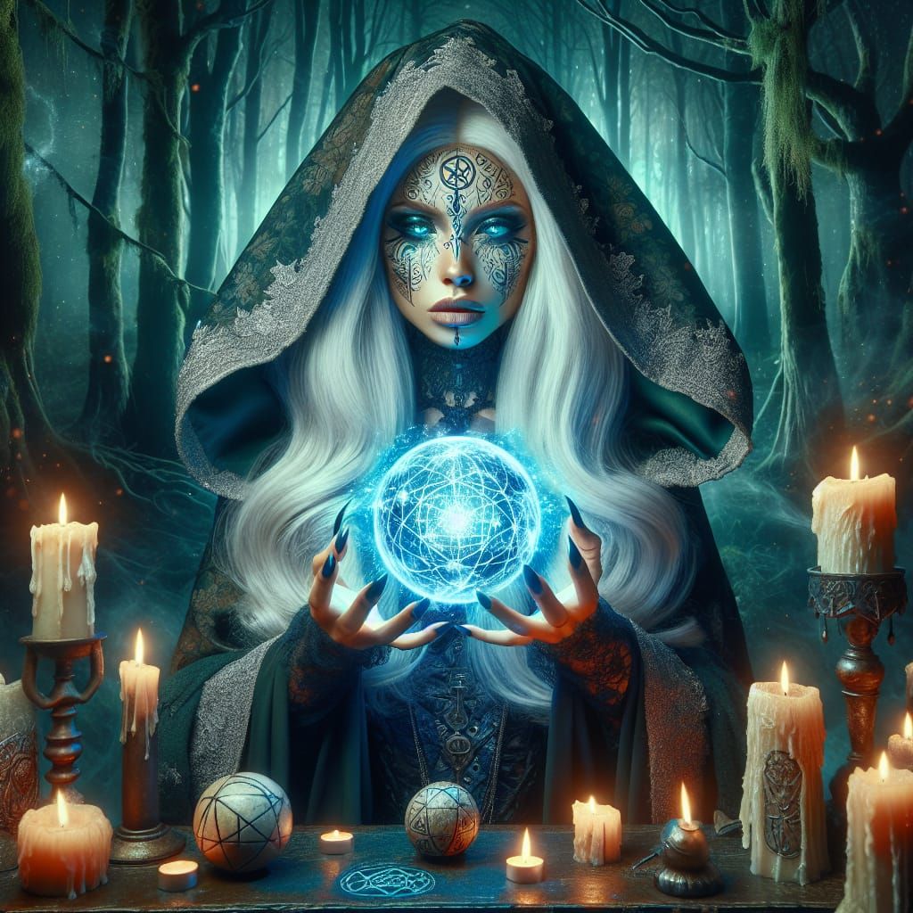 Hooded Sorceress  by @Brenda G
