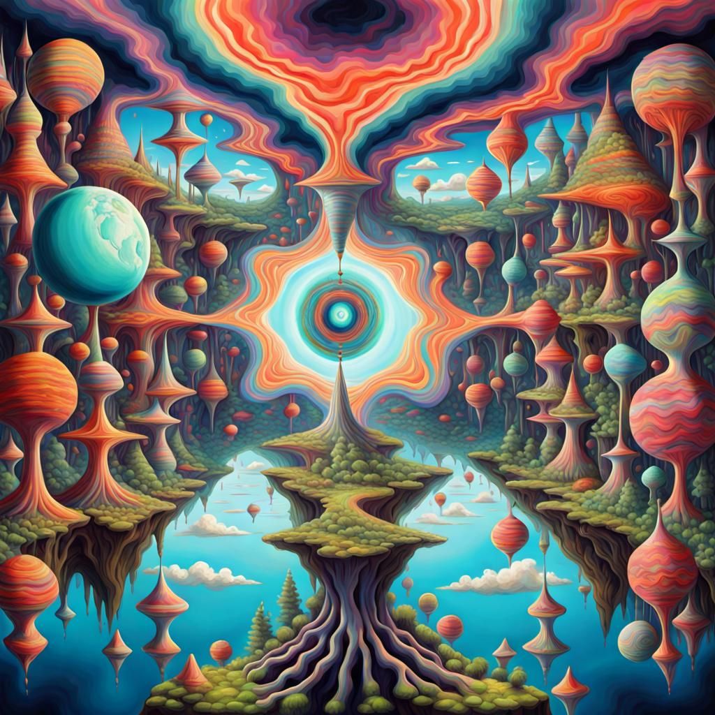 trippy creation upside down world.    by @Timmy Contraros