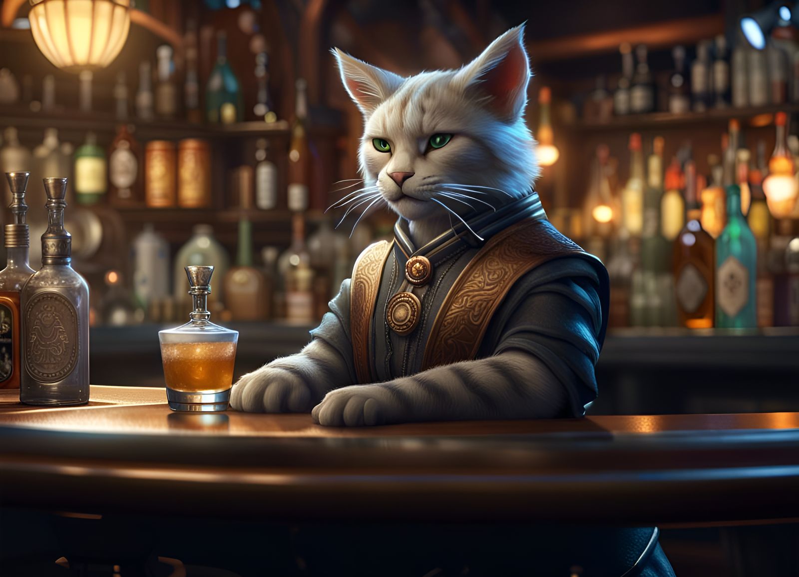 Tabaxi Bartender 🍻 - AI Generated Artwork - NightCafe Creator