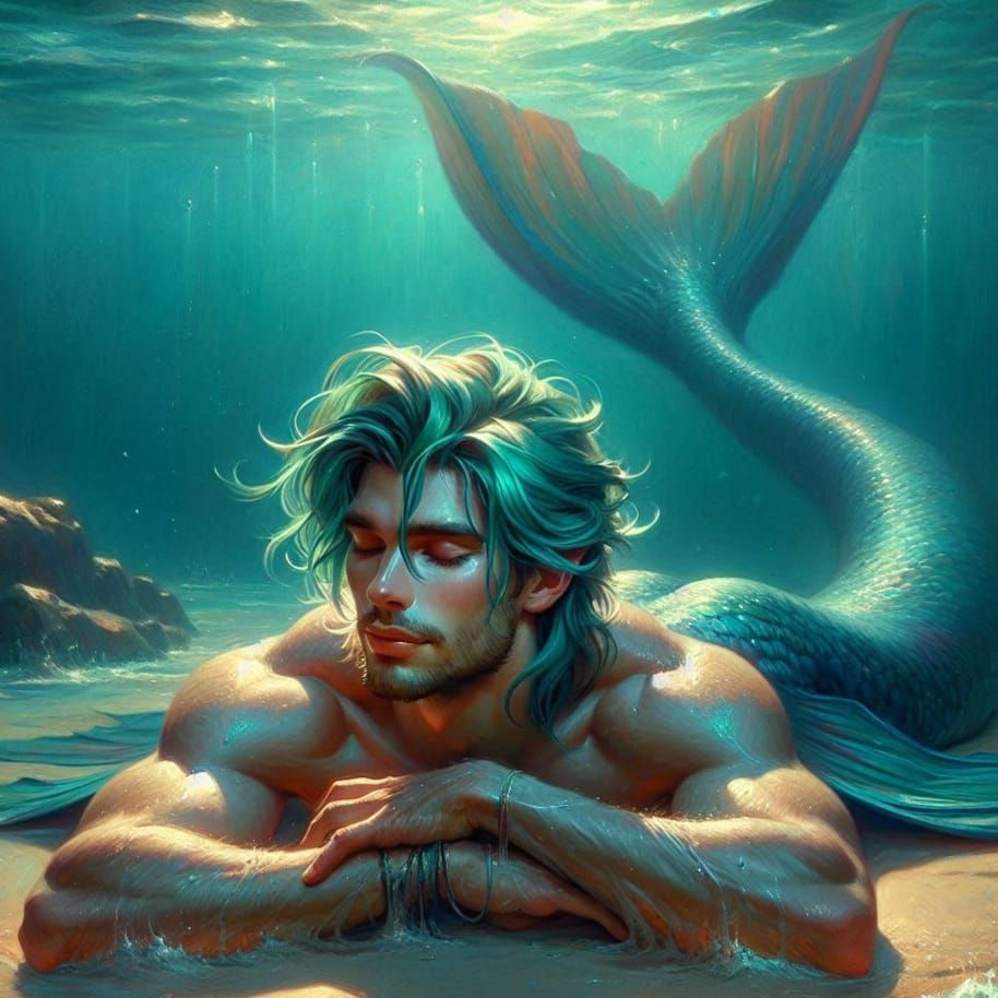 Merman relaxing