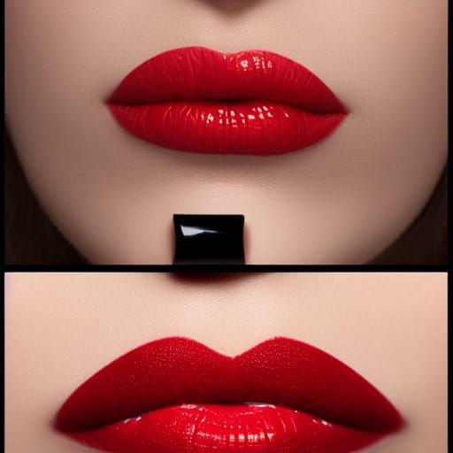 Cherry red lips AI Generated Artwork NightCafe Creator