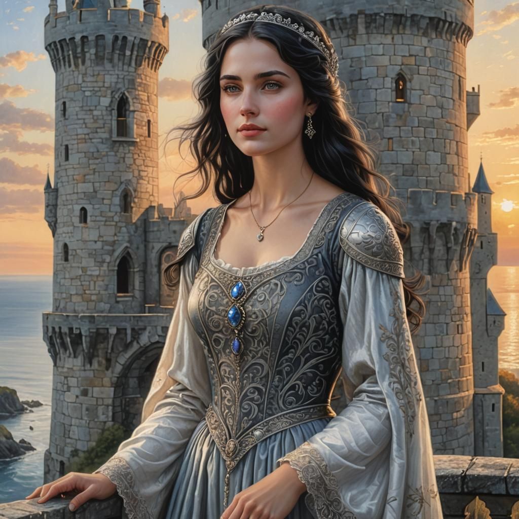 Masterpiece hyperdetailed awesome pencil-image of beautiful,...