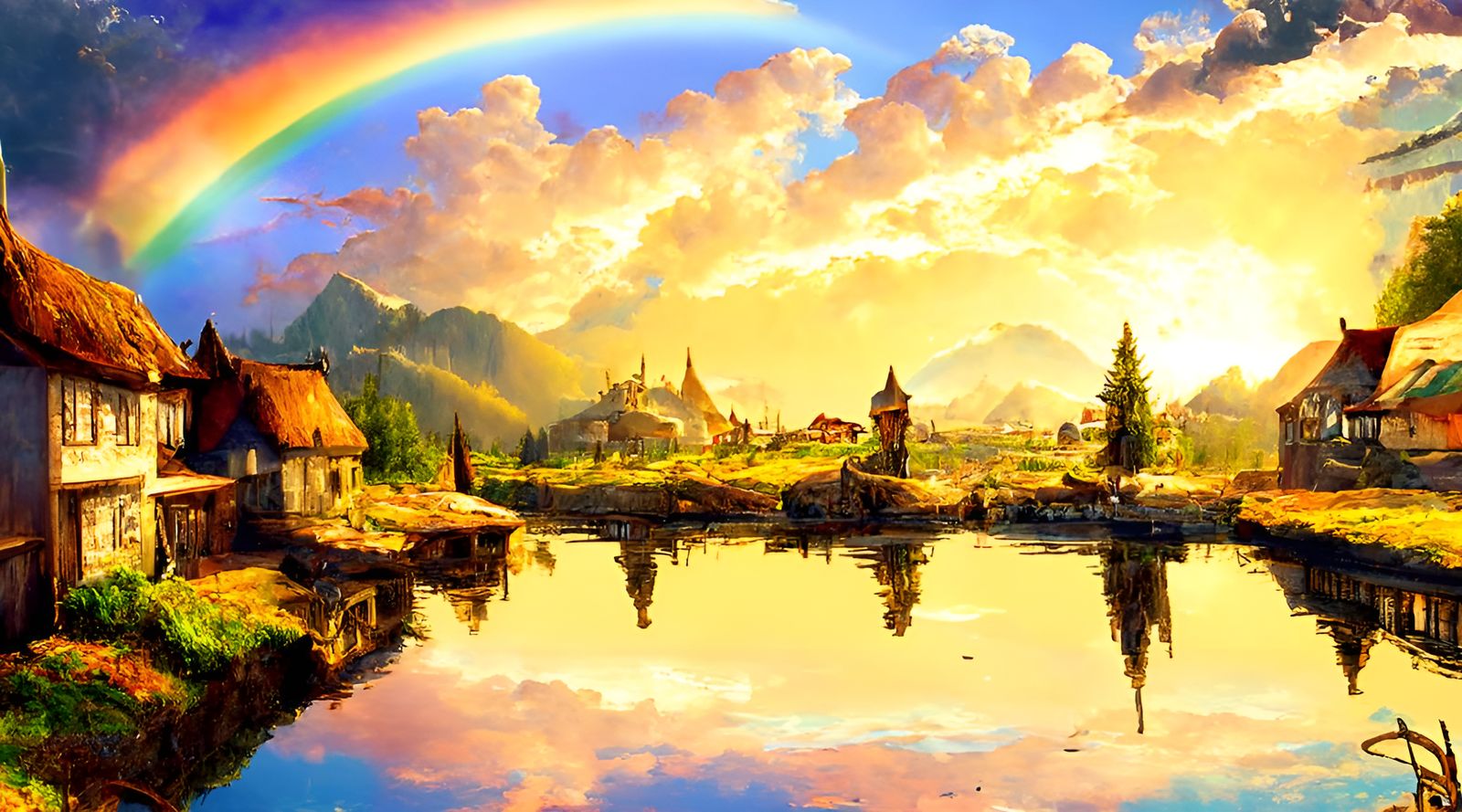 Morning Rainbow in a Town (Coherent Edition)