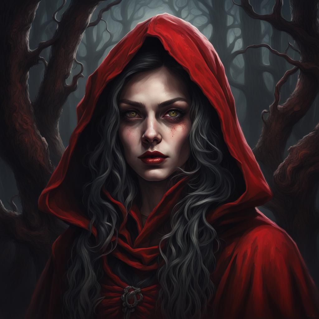 Creepy Red Riding Hood - AI Generated Artwork - NightCafe Creator