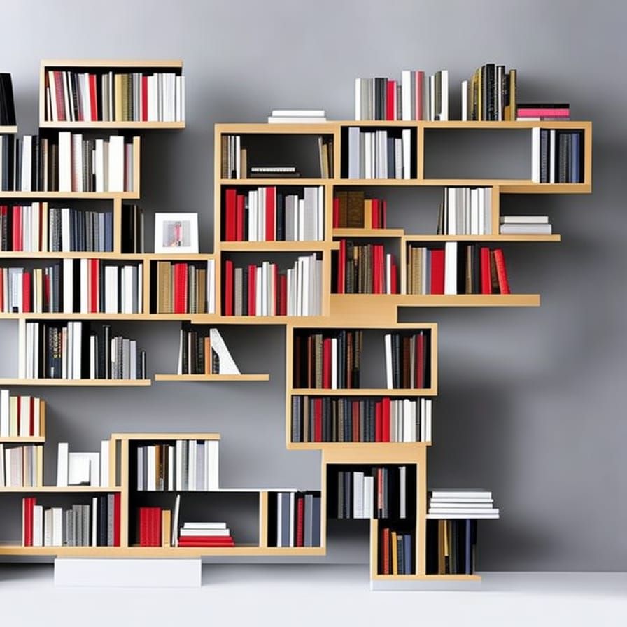 New book shelf design AI Generated Artwork NightCafe Creator