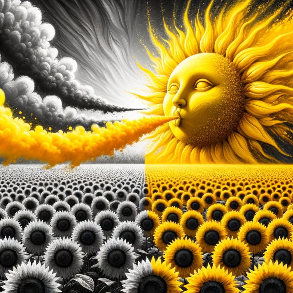 Sunning the Sunflowers  by @Jenny Bo Benny