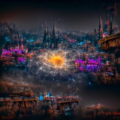A galaxy's edge. Where one universe ends and another begins