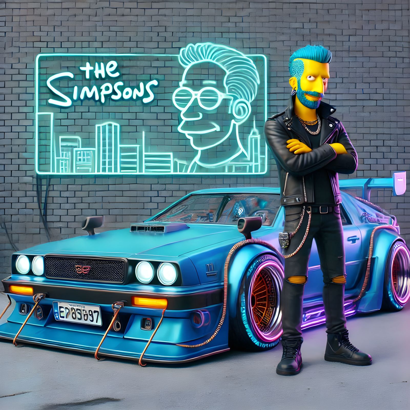 Simpsons inspired Cyberpunk