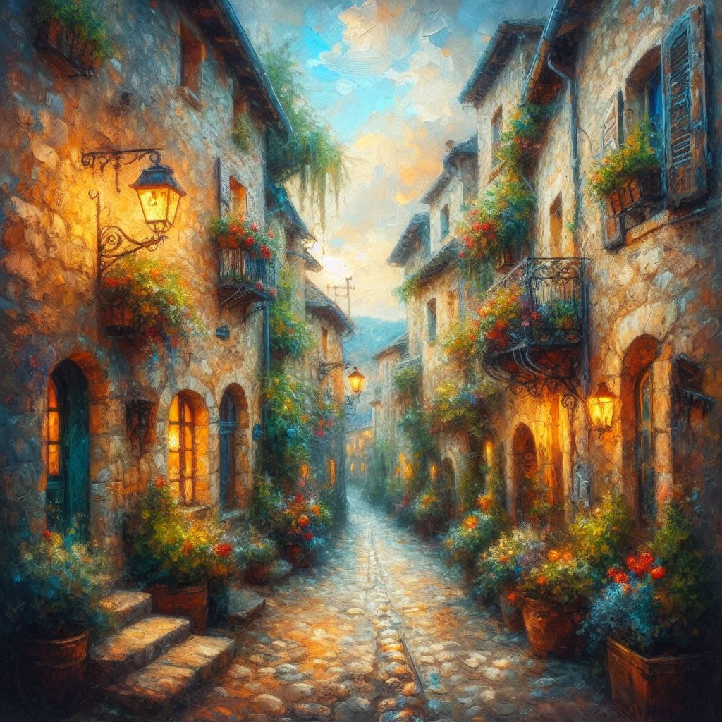 Dreamy town  by @Croc lover