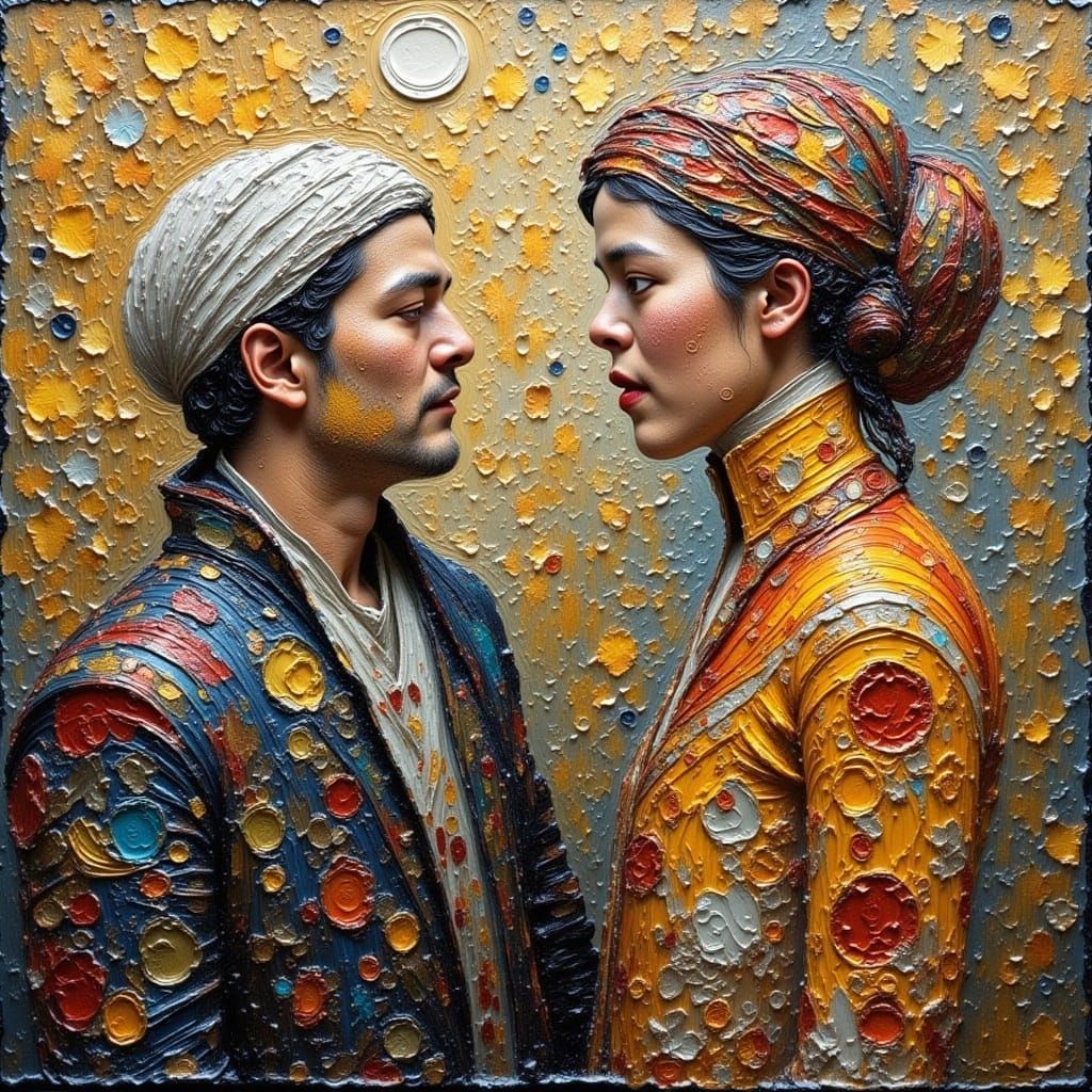 <lora:MoonNight2:1.0> heavily textured impasto