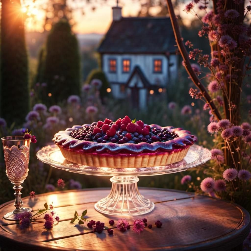 Farm fresh berry pie  by @Elenriel