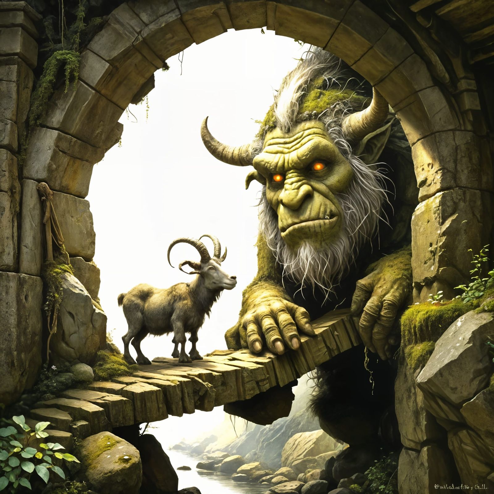 Billy Goat Gruff and the Troll  by @Mike Ritchie