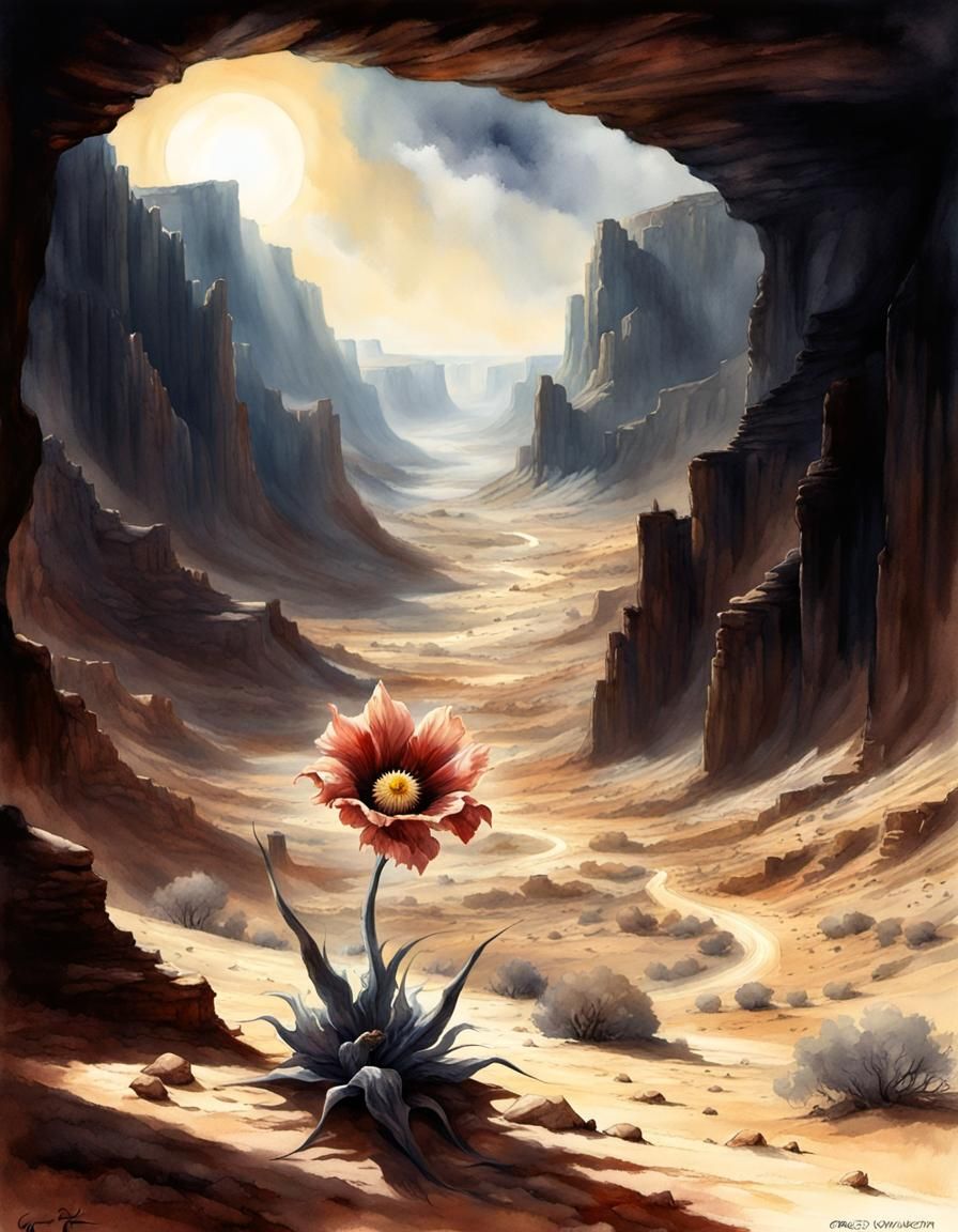 You're like the single flower amidst barren desolation  by @With Big Ones