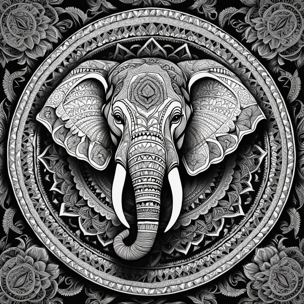 לבקשתכם ציור מנדלה פיל