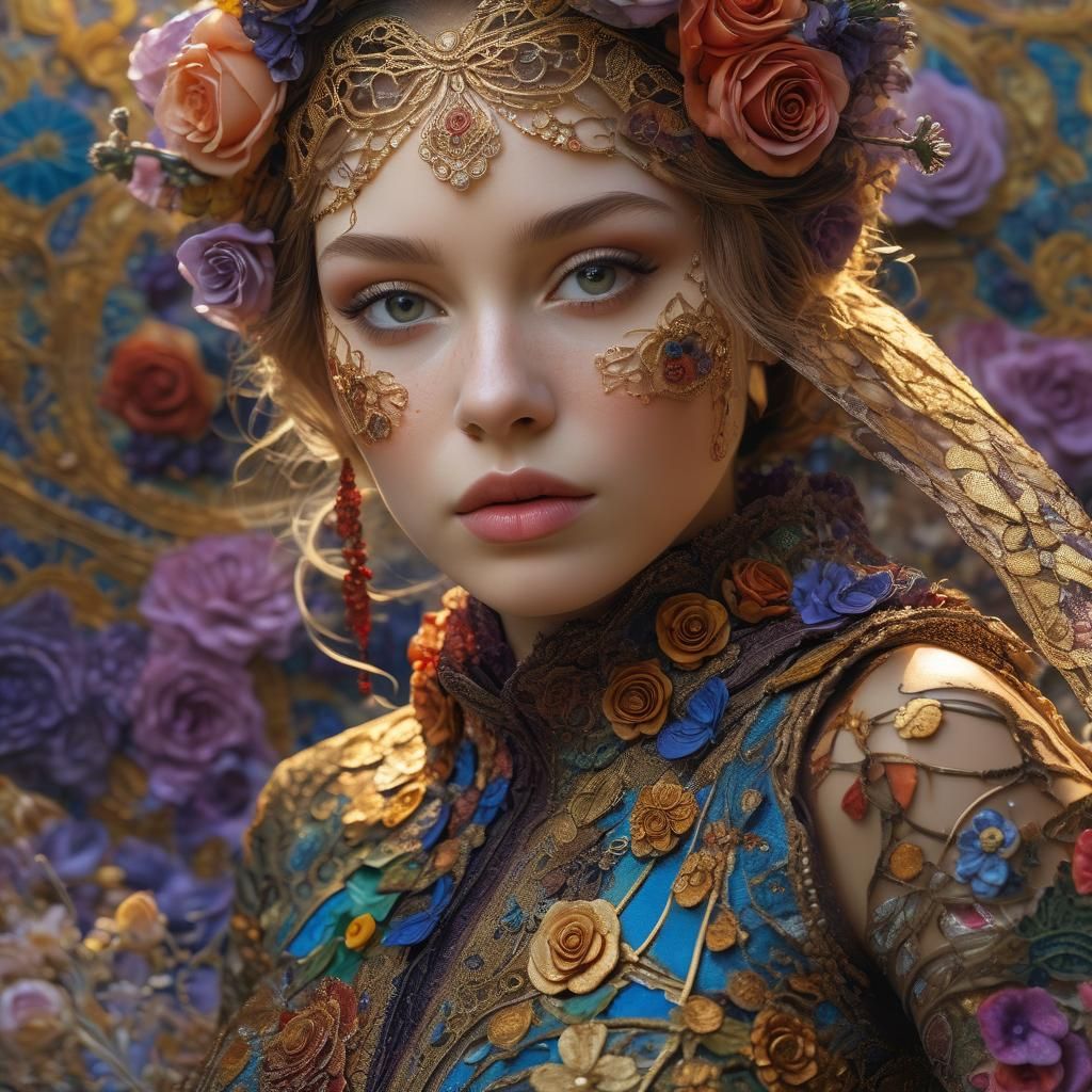A close up full body portrait of an stylish beautiful woman ...
