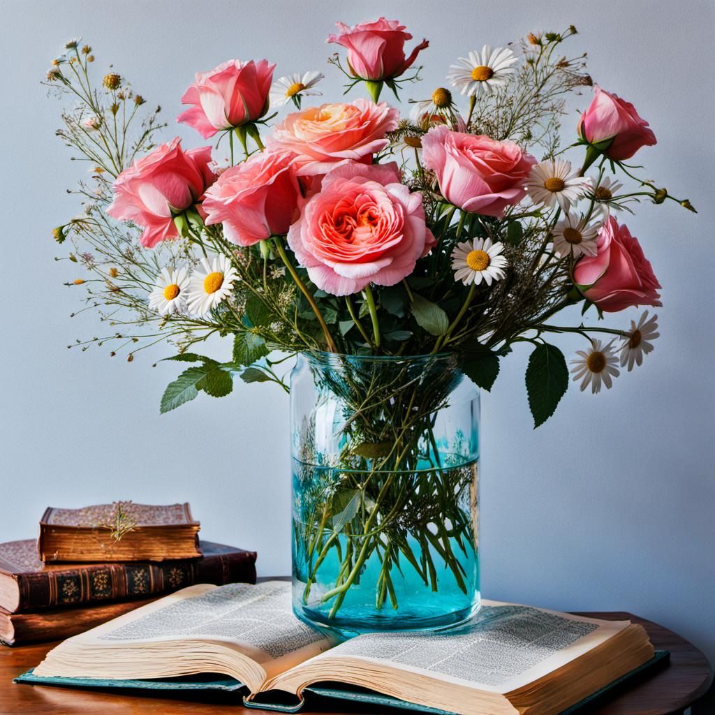 Roses and daisies