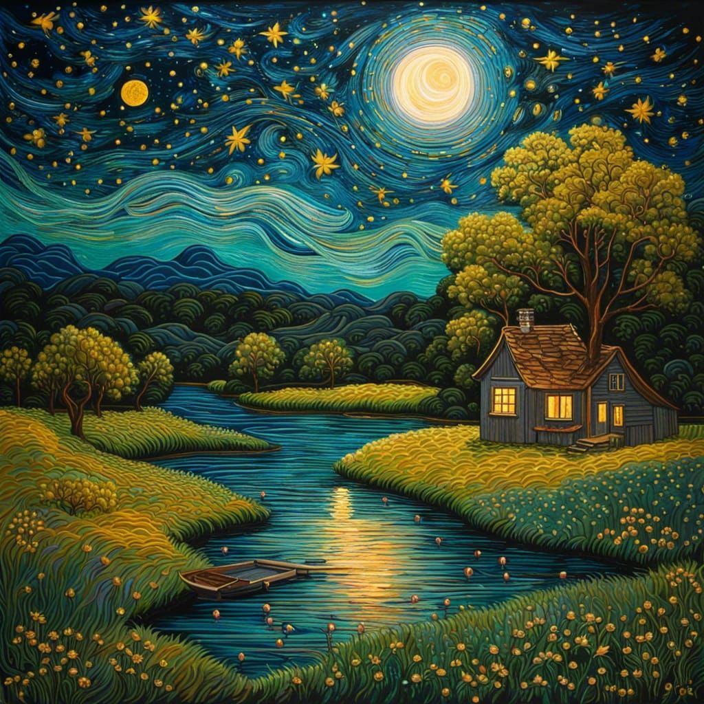A Beautiful Night in the Country  by @Angel666