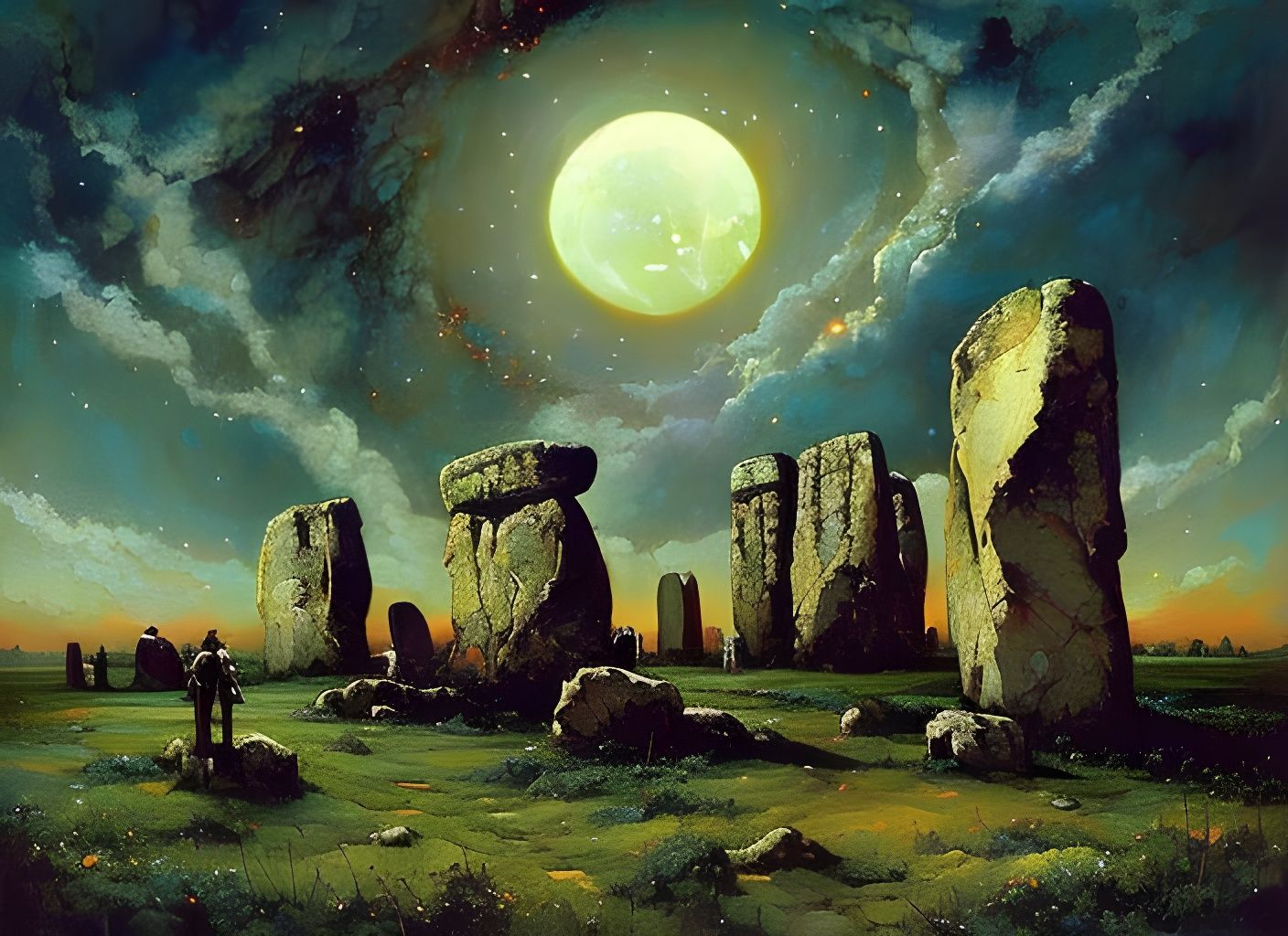 Moonlit Monoliths  by @Gazelli