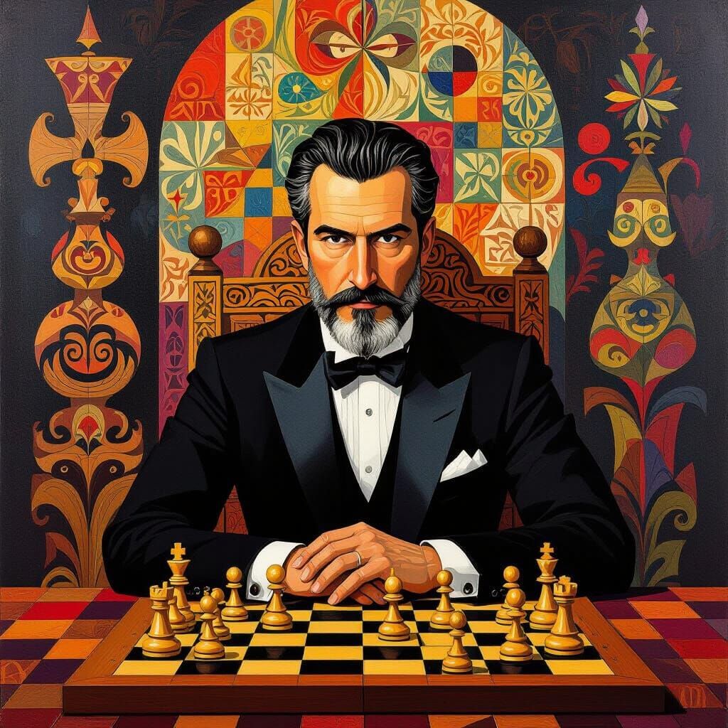 Chess Master in the Style of Wölfli