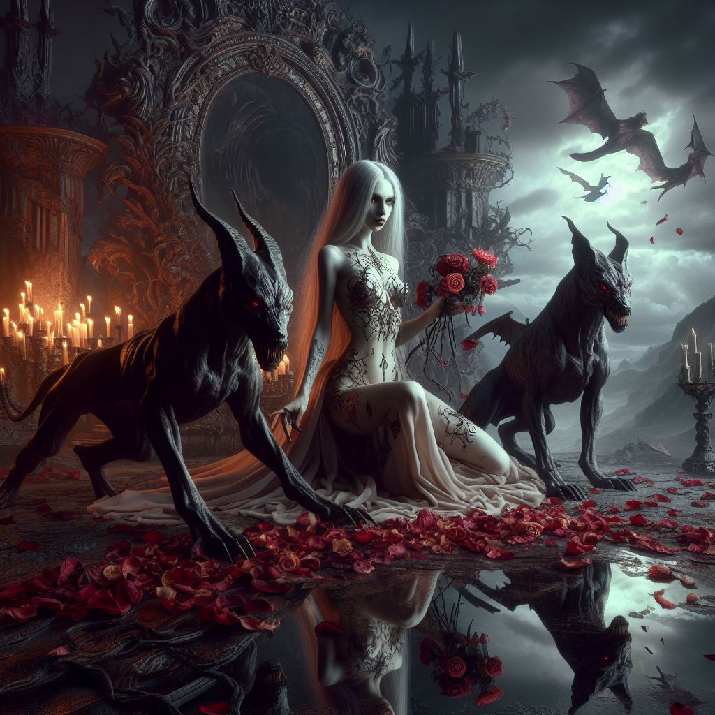 Persephone and her Hellhounds