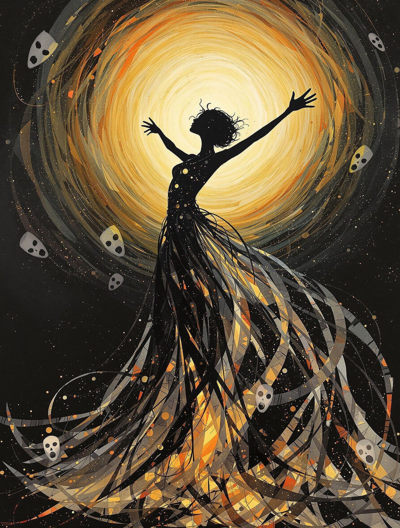 Dancer of Shadows in Ephemeral Light