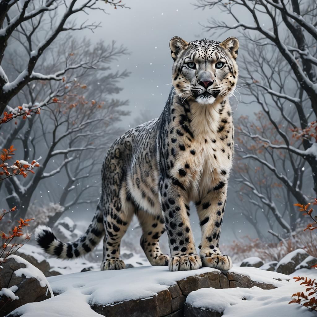 Snow leopard.  by @Nina Camplin