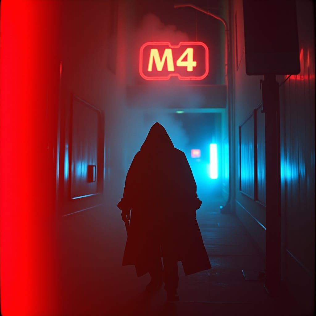 Heroic Figure in Smoky Alleyway