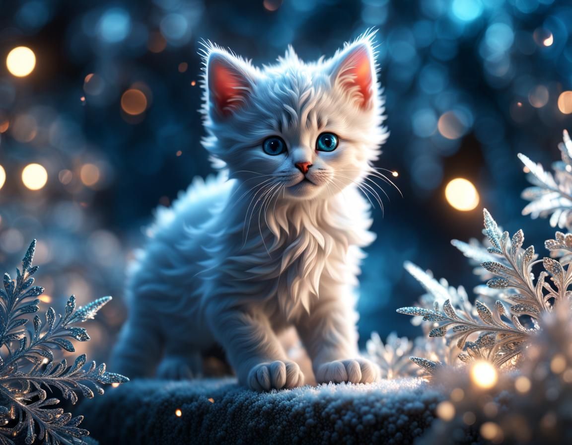 A winter kitten - AI Generated Artwork - NightCafe Creator