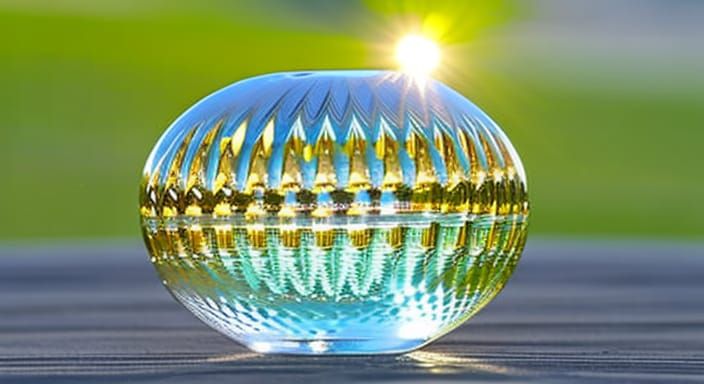 A delicate, translucent trophy, its edges blurred and its su...