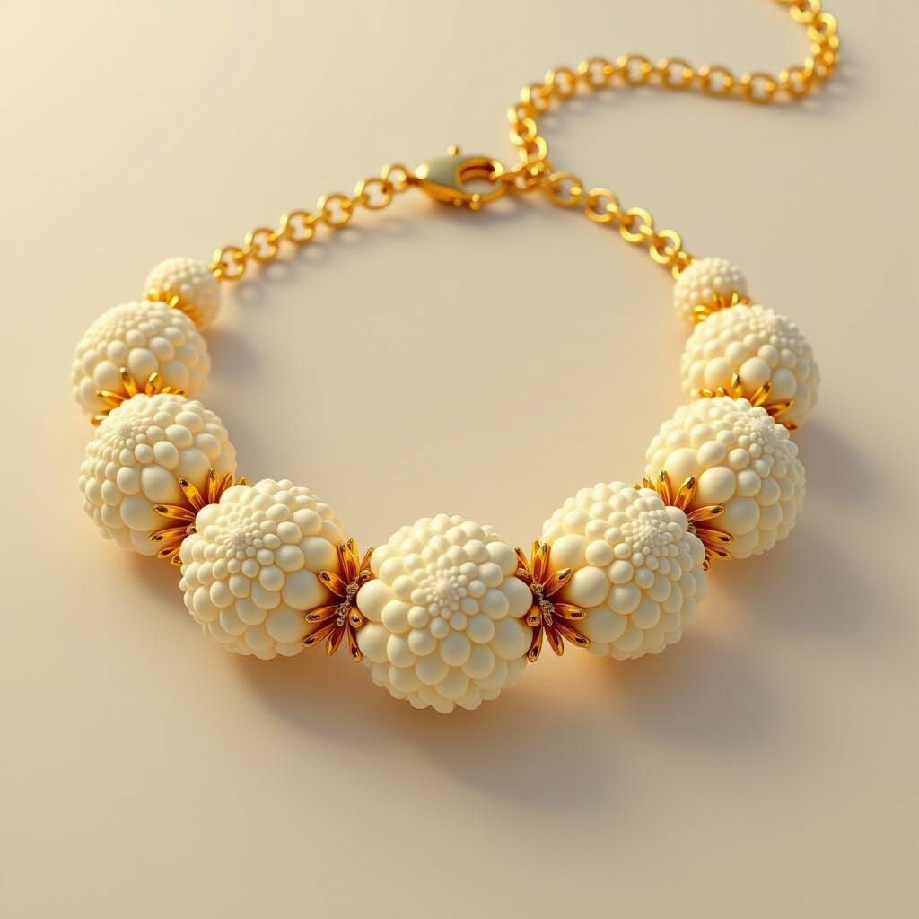 Golden Chain Necklace with Intricate Details