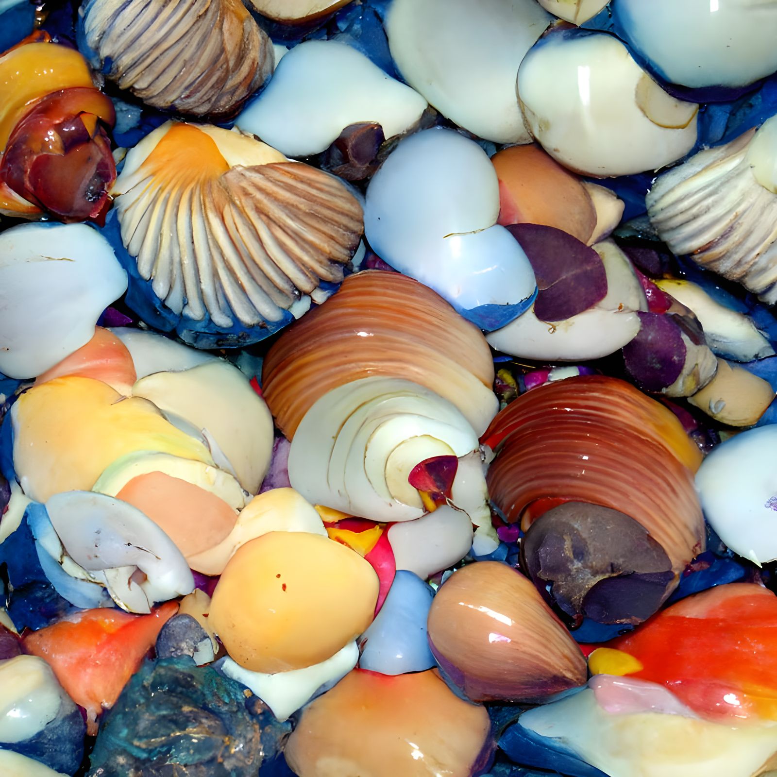 A Pile Of Colorful Shells - Ai Generated Artwork - Nightcafe Creator