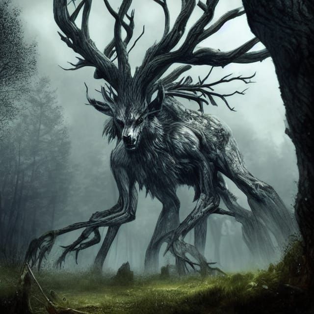 A mighty Leshen Forrest god undefined