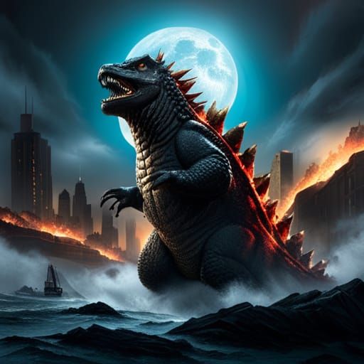 Godzilla - AI Generated Artwork - NightCafe Creator