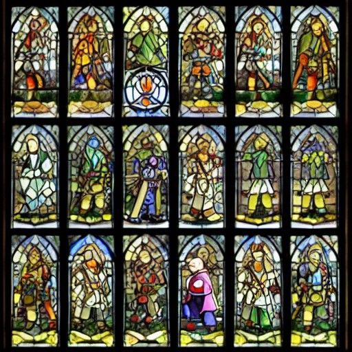 legend of zelda, stained glass