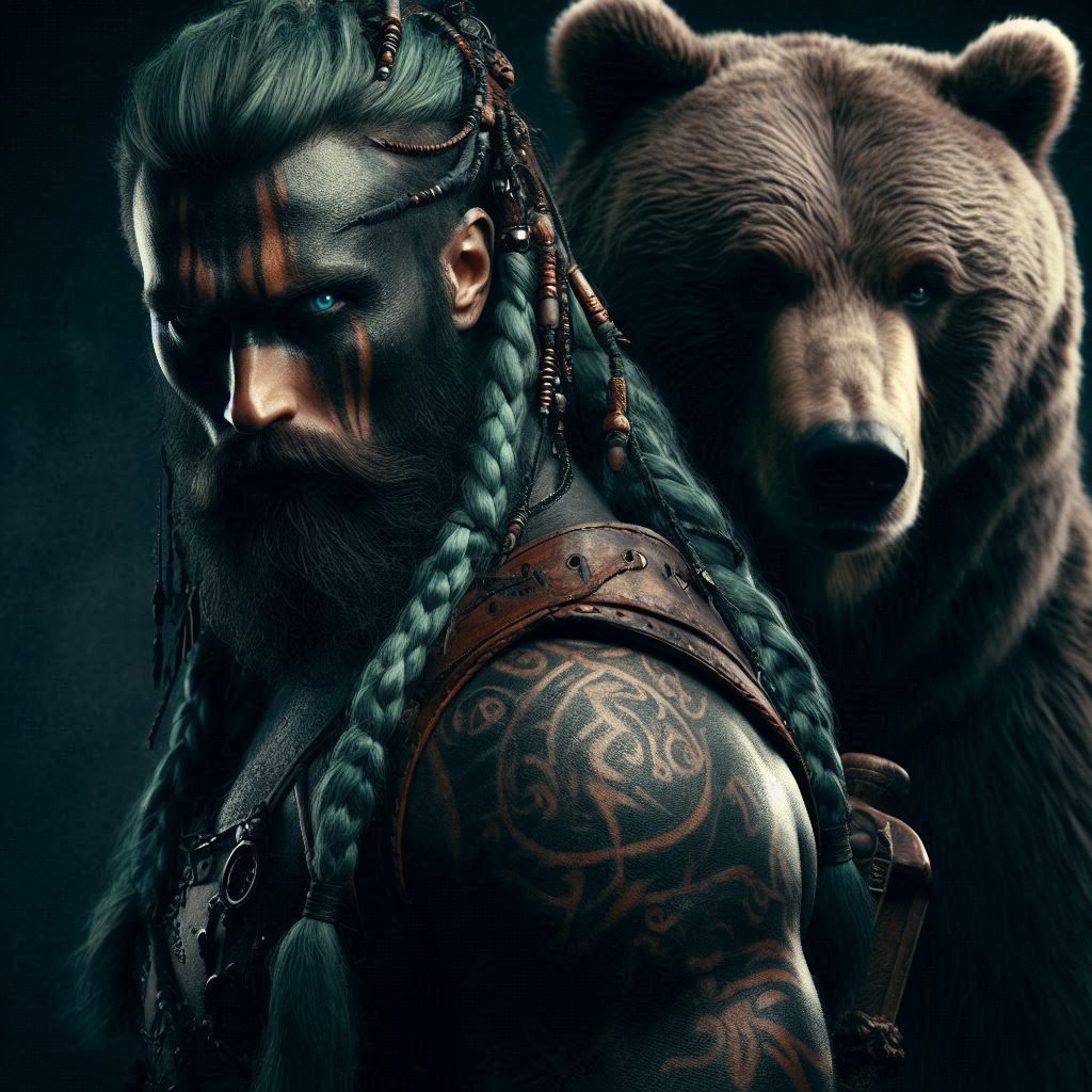 Just a viking and his bear companion