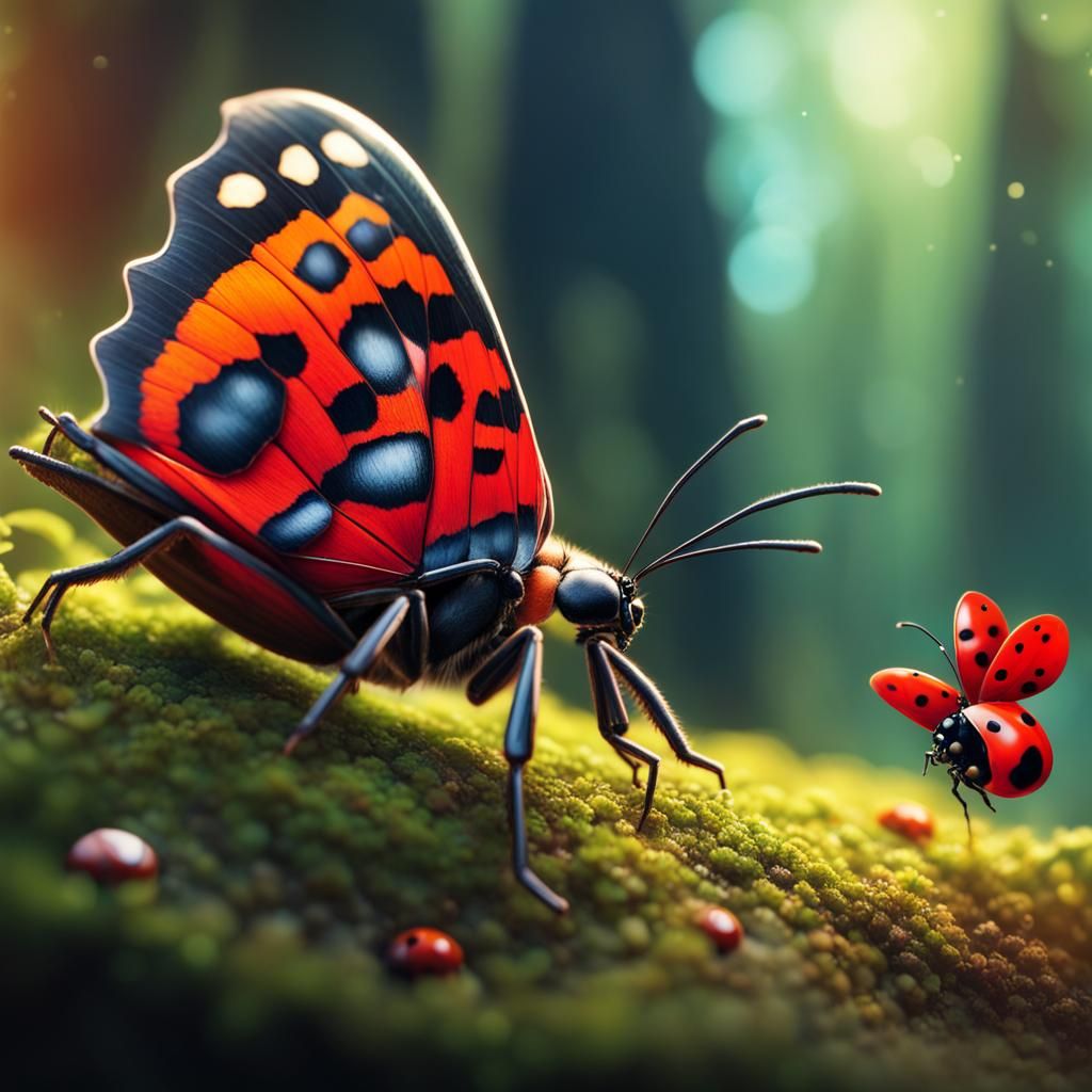 Tiny friends 🦋🐞