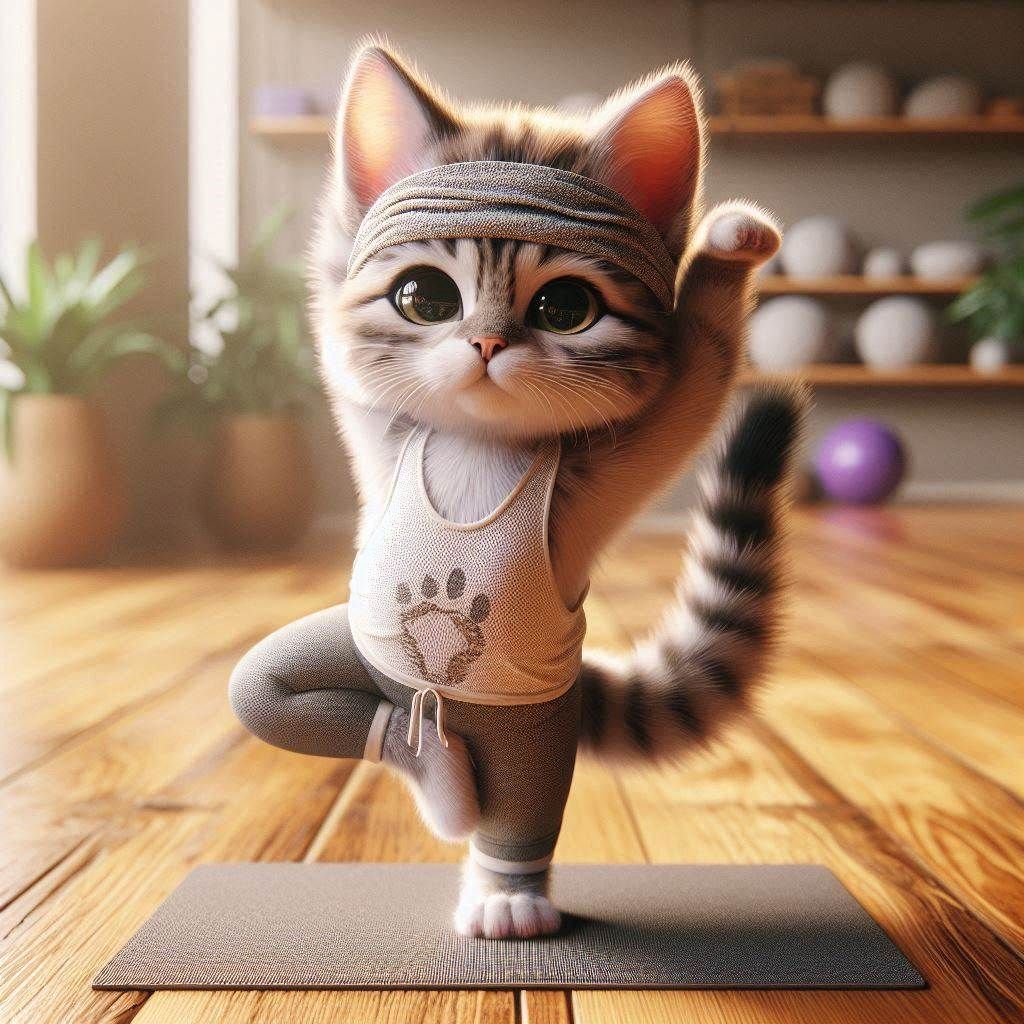 Millennial yoga cat 2
