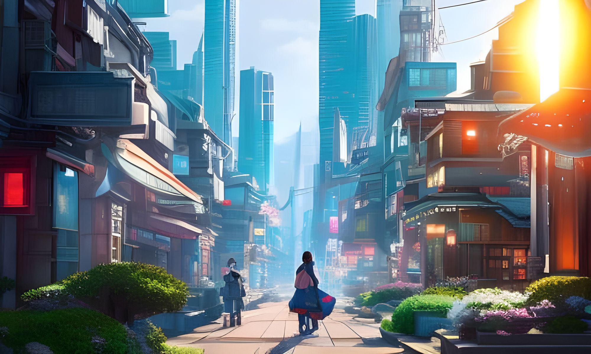 city, anime, cityscape, nature, fictional, Japan - wallpaper #62262  (1680x1050px) on Wallls.com