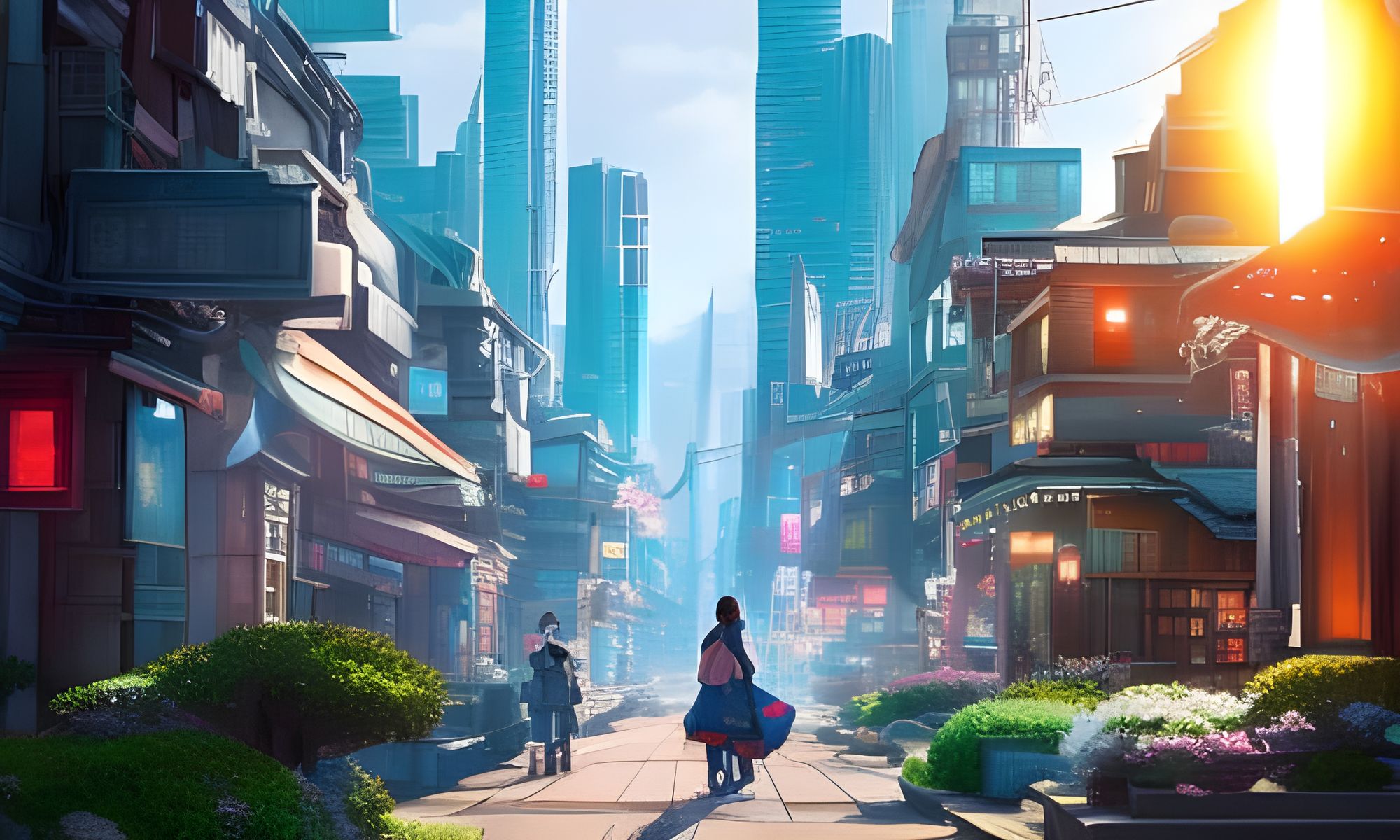 anime cityscape  widgetopia homescreen widgets for iPhone  iPad  Android