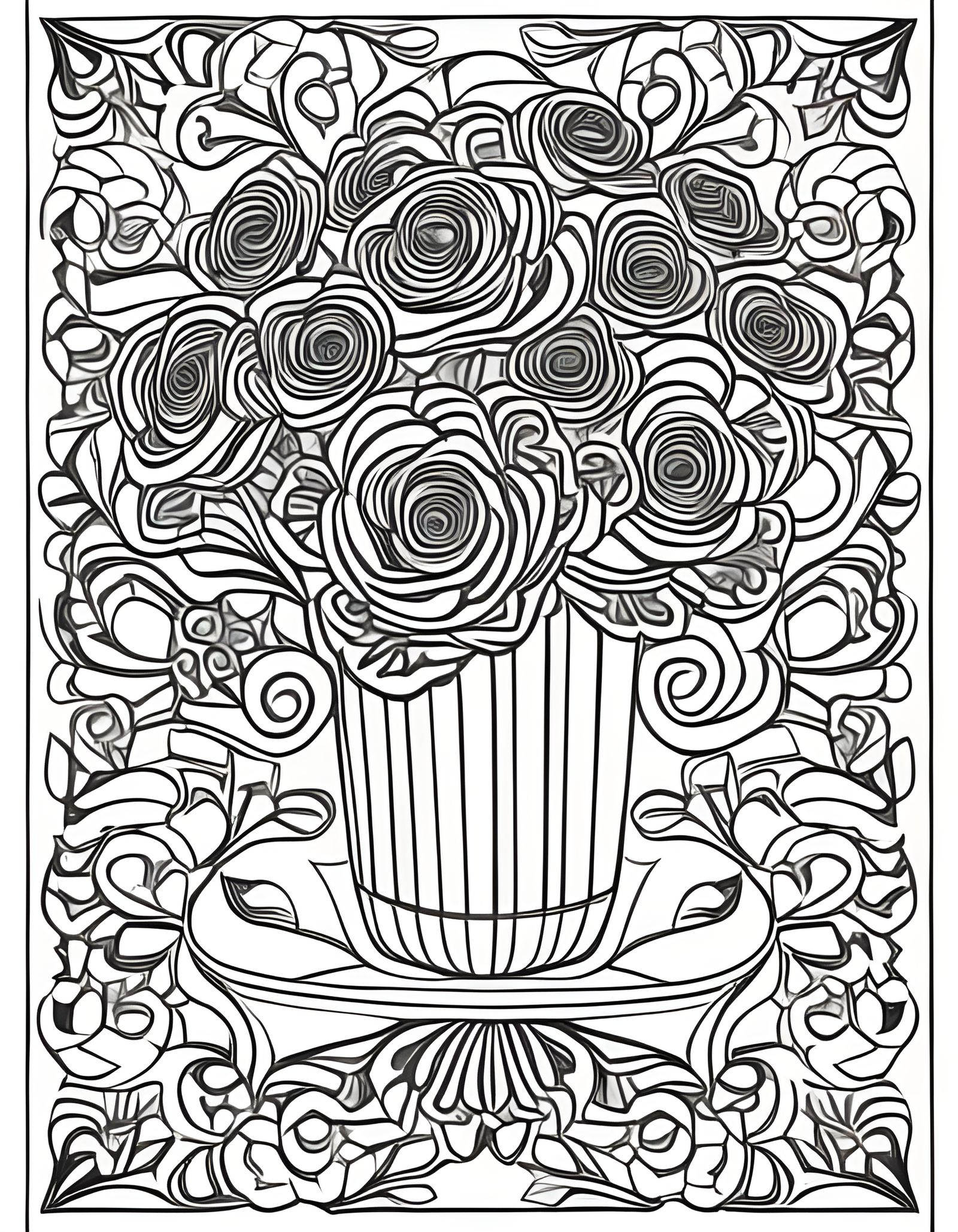 Coloring Page - Enjoy! - AI Generated Artwork - NightCafe Creator