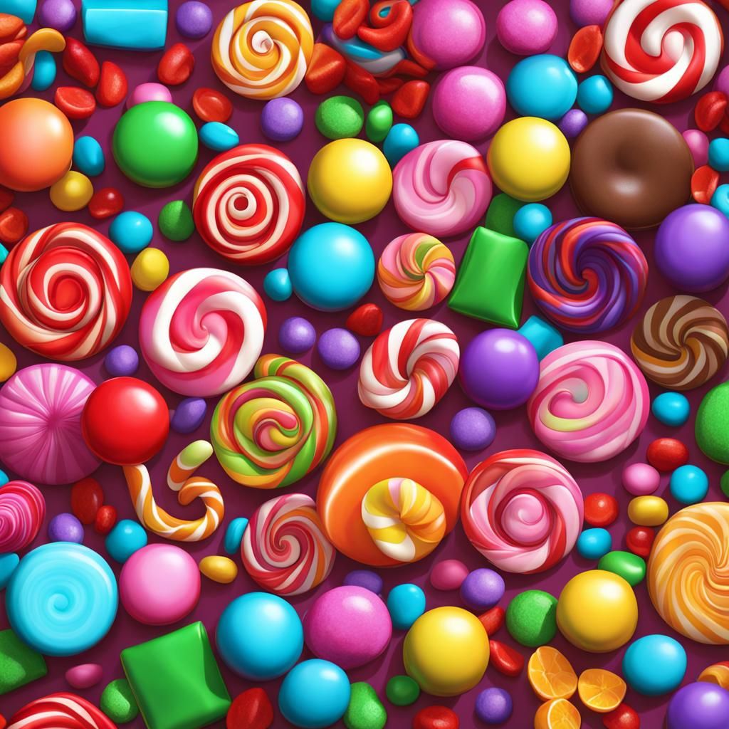 red, green, blue, pink, brown, purple, yellow, orange Candy ...