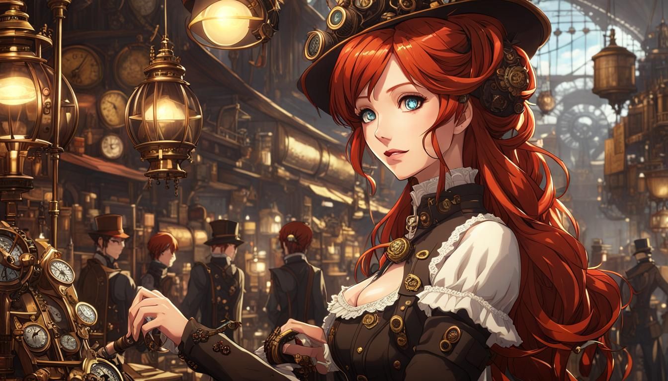 Steampunk Emporium of Brass AI Generated Artwork NightCafe Creator