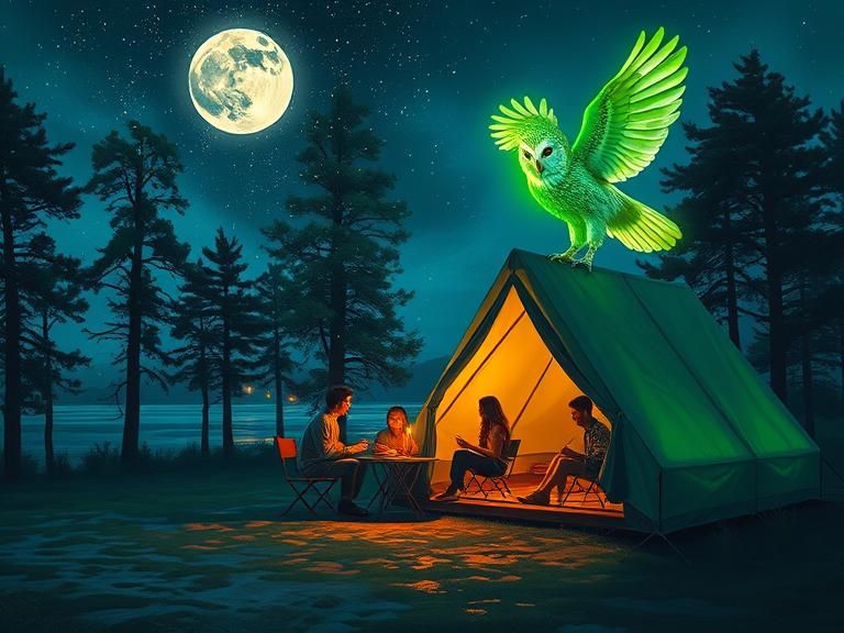 Neon Guardian of the Painted Night 🌌🦉✨