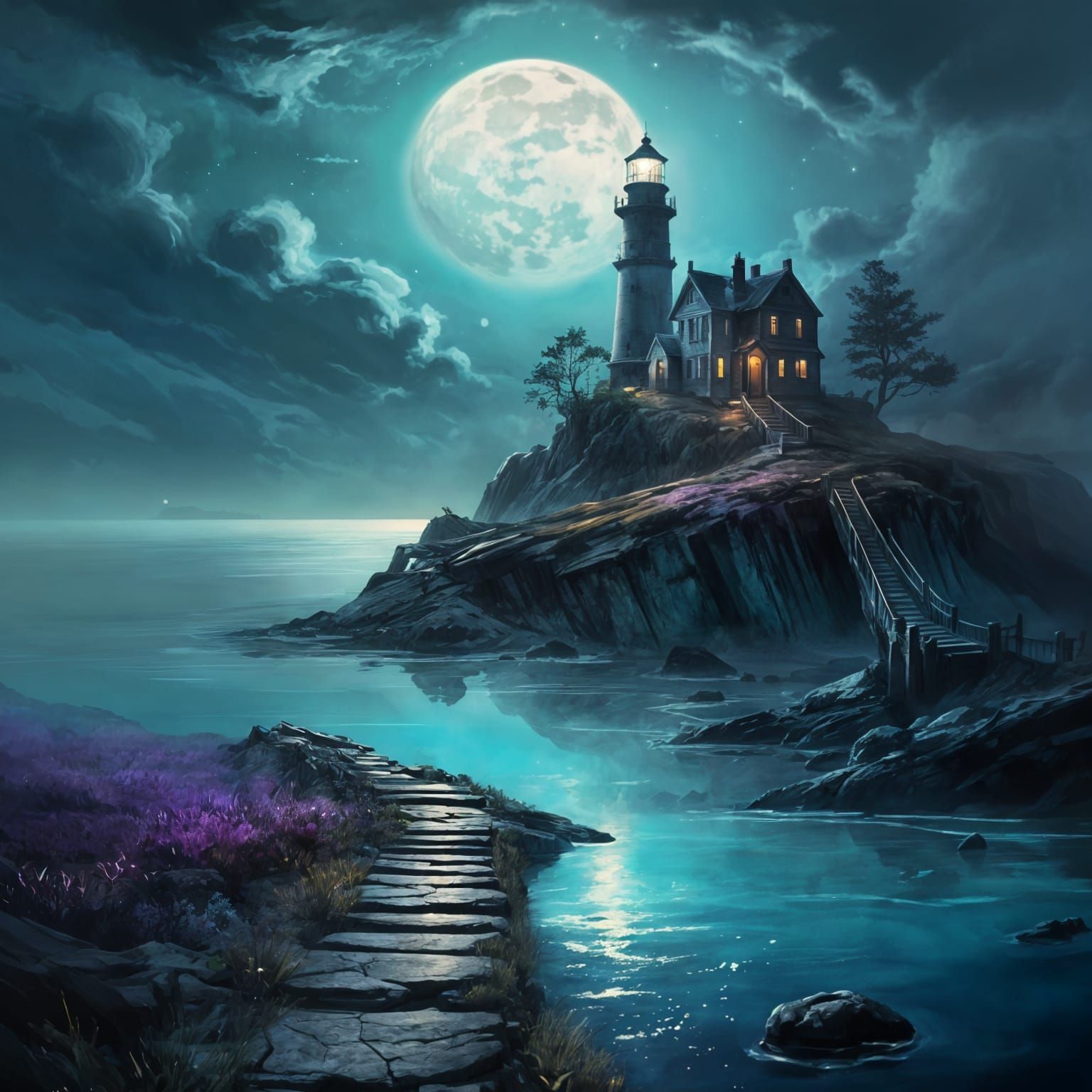 Silver Point Lighthouse  by @Artie Blur